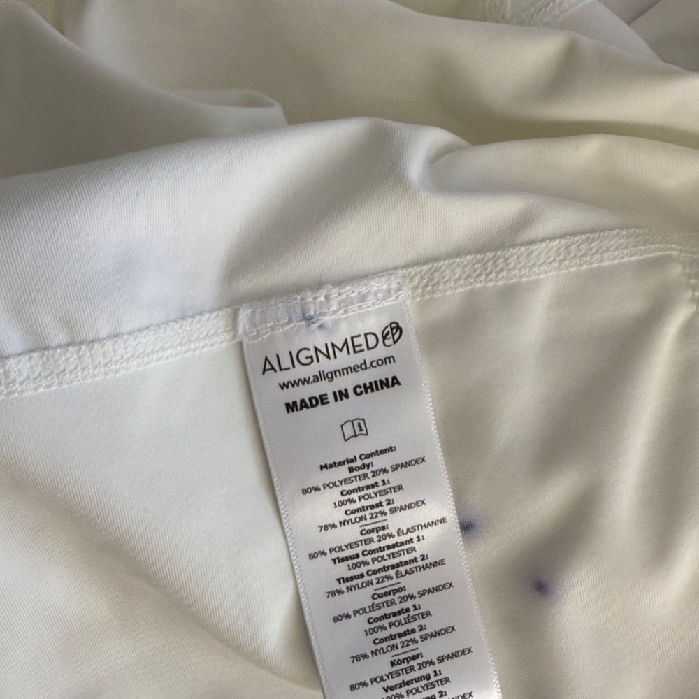 ALIGNMED Men’s White Postural Fitness Short Sleeve Zip-Up Top L - Picture 11 of 11